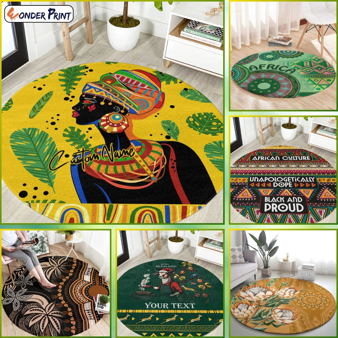 Africa Round Carpet