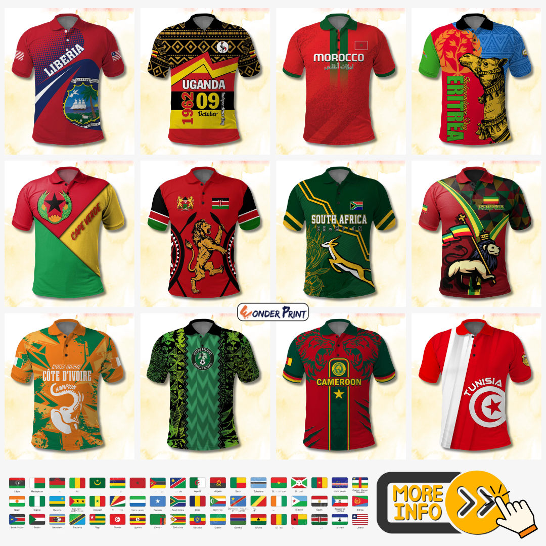 African 54 Countries Polo Shirt