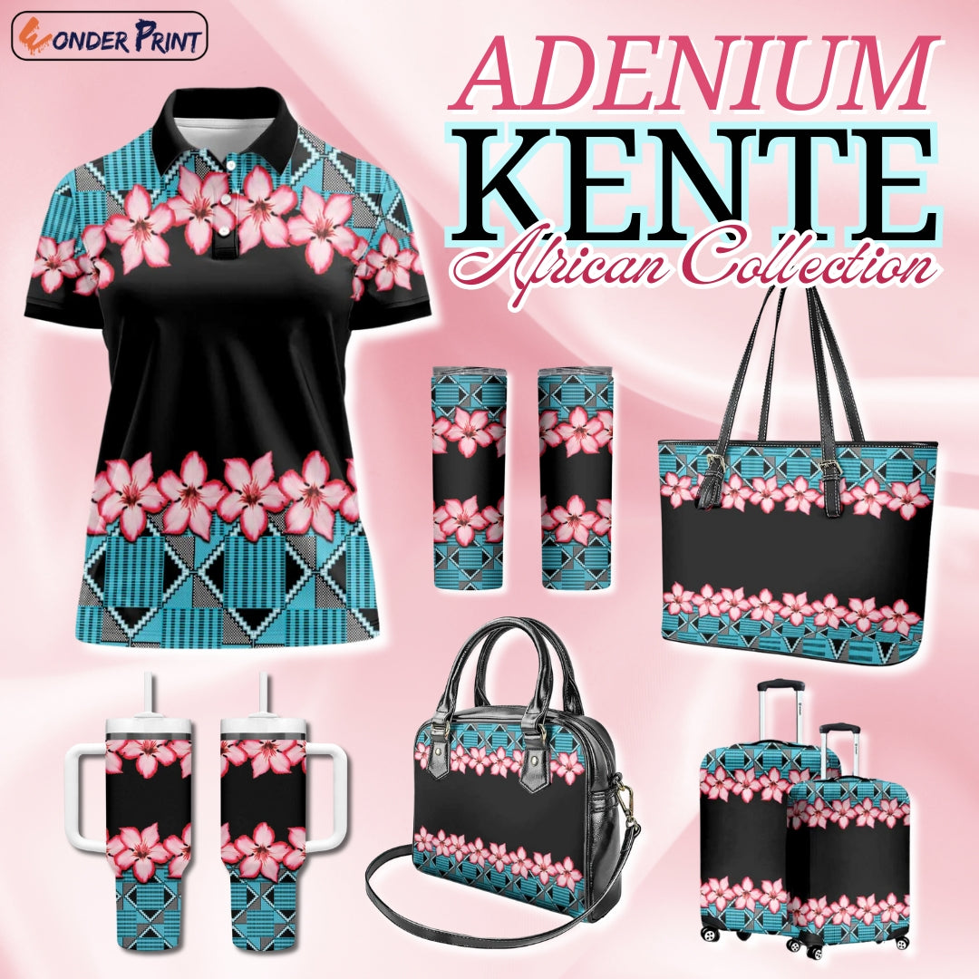African Adenium Flowers with Kente Style