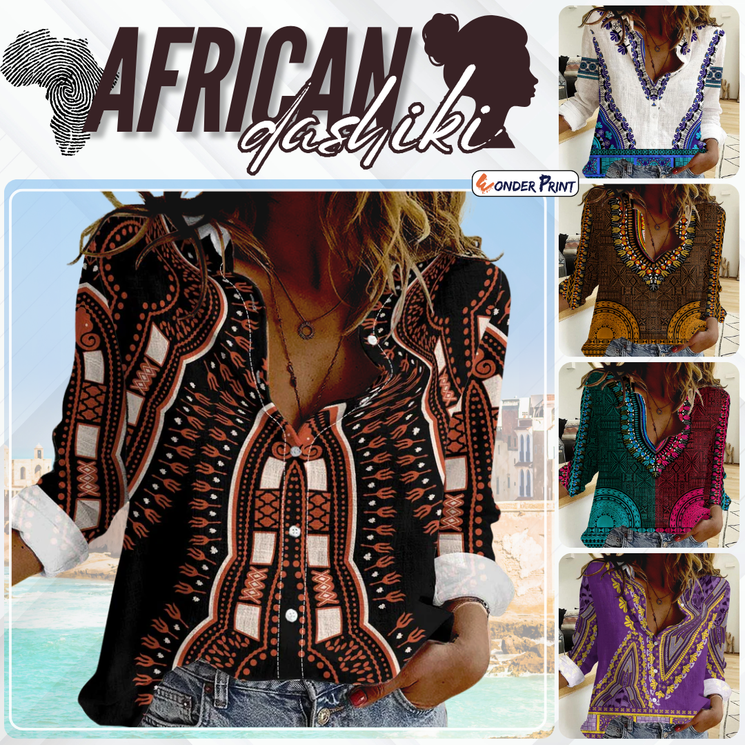 African Dashiki Women Casual Shirt