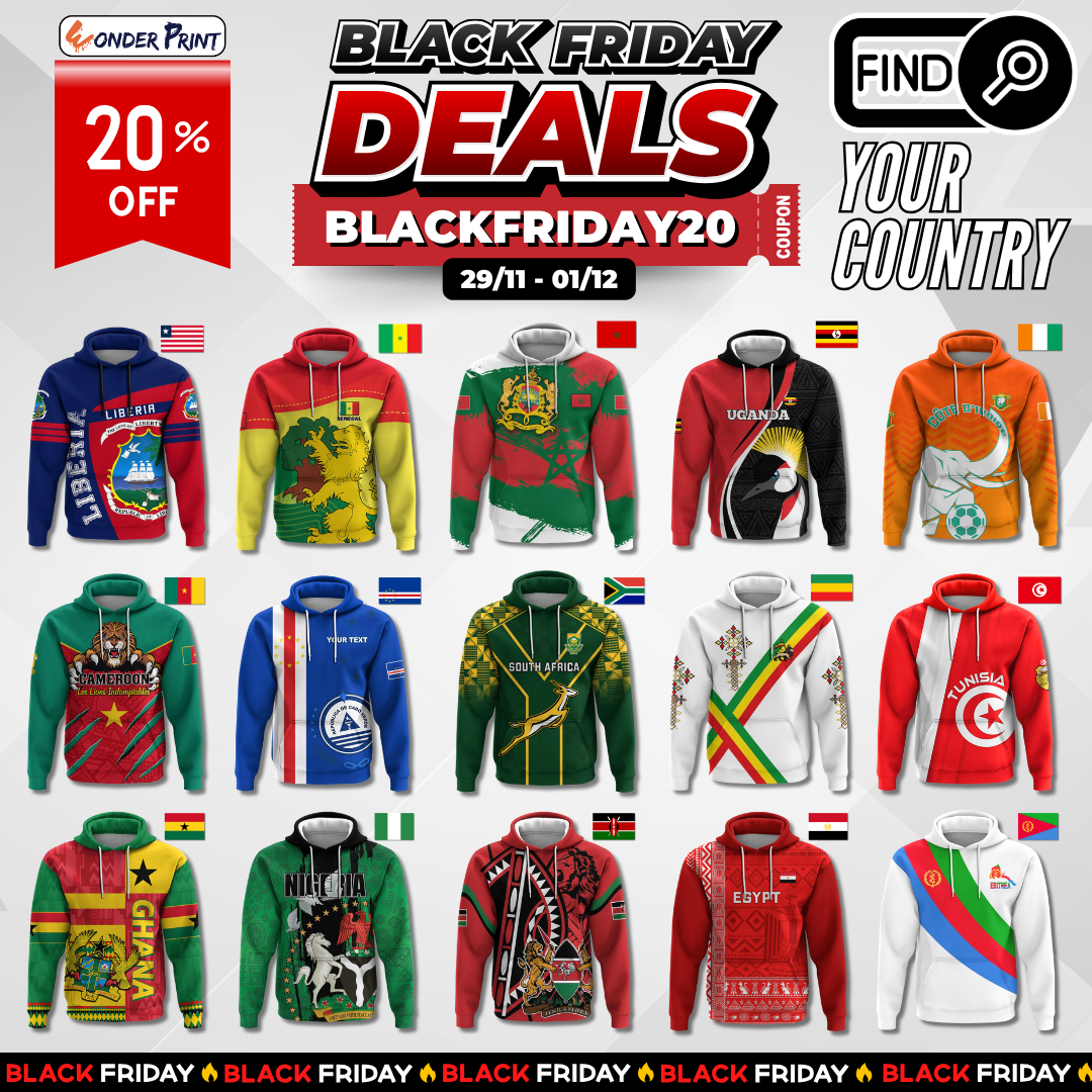 African Hoodie 54 countries