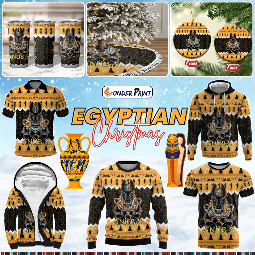 Ancient Egyptian Christmas Anubis Eid Milad Majid