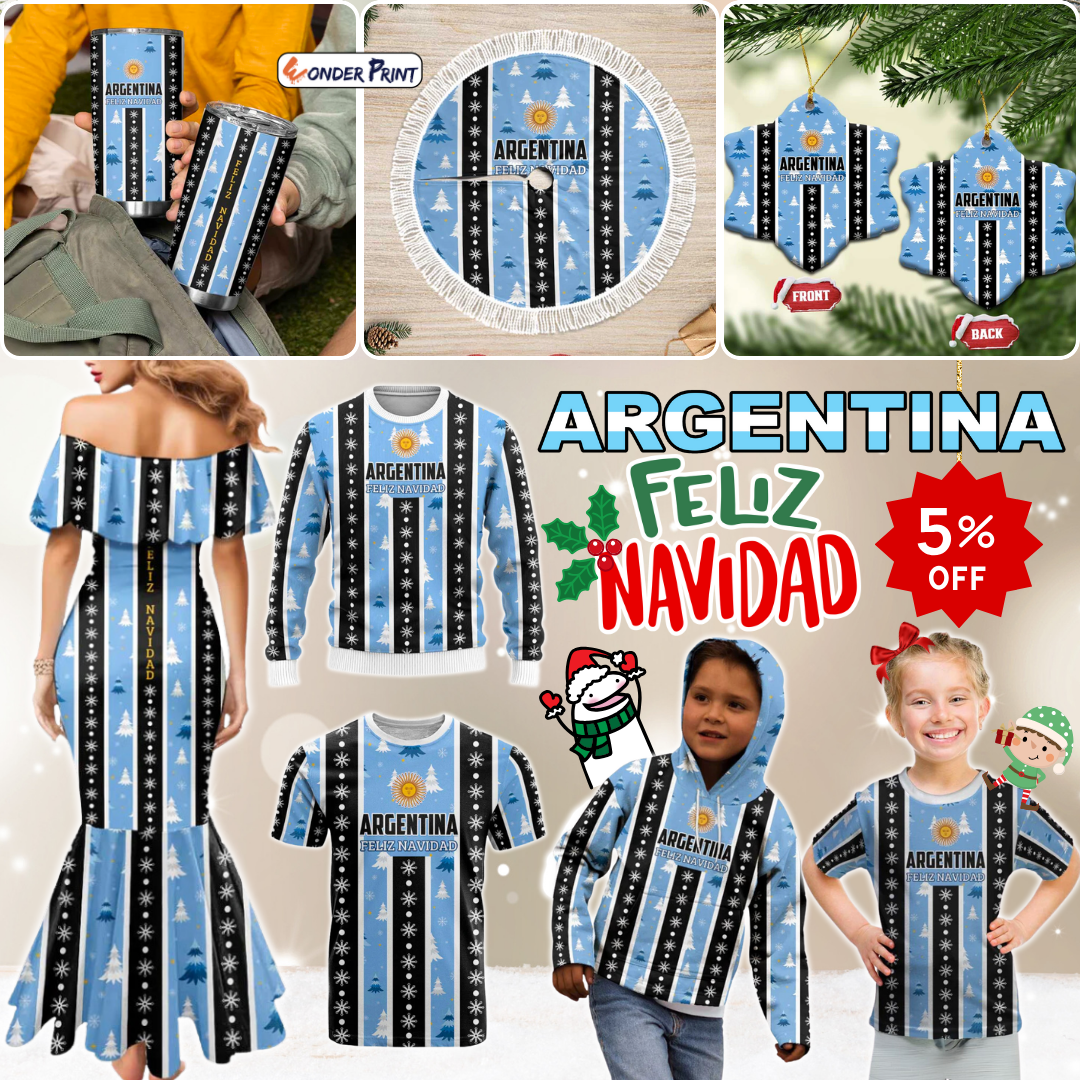 Argentina Christmas Feliz Navidad Sol de Mayo