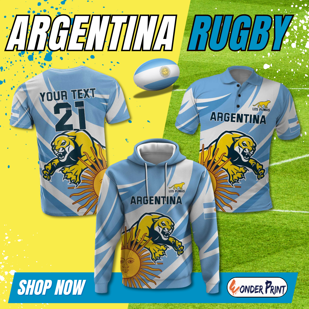 Argentina Rugby Champion Los Puma Sporty Style