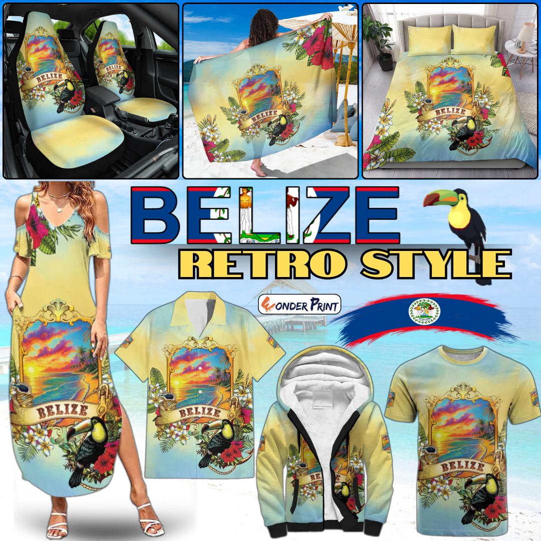 Belize Toucan Belizean Pride Retro Style Collection