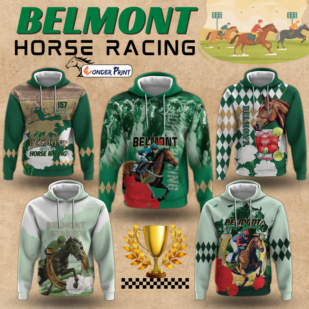 Belmont Horse Racing Hoodie