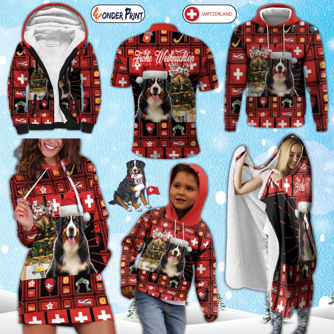 Christmas Bernese Mountain Dog Switzerland - Lightning Art
