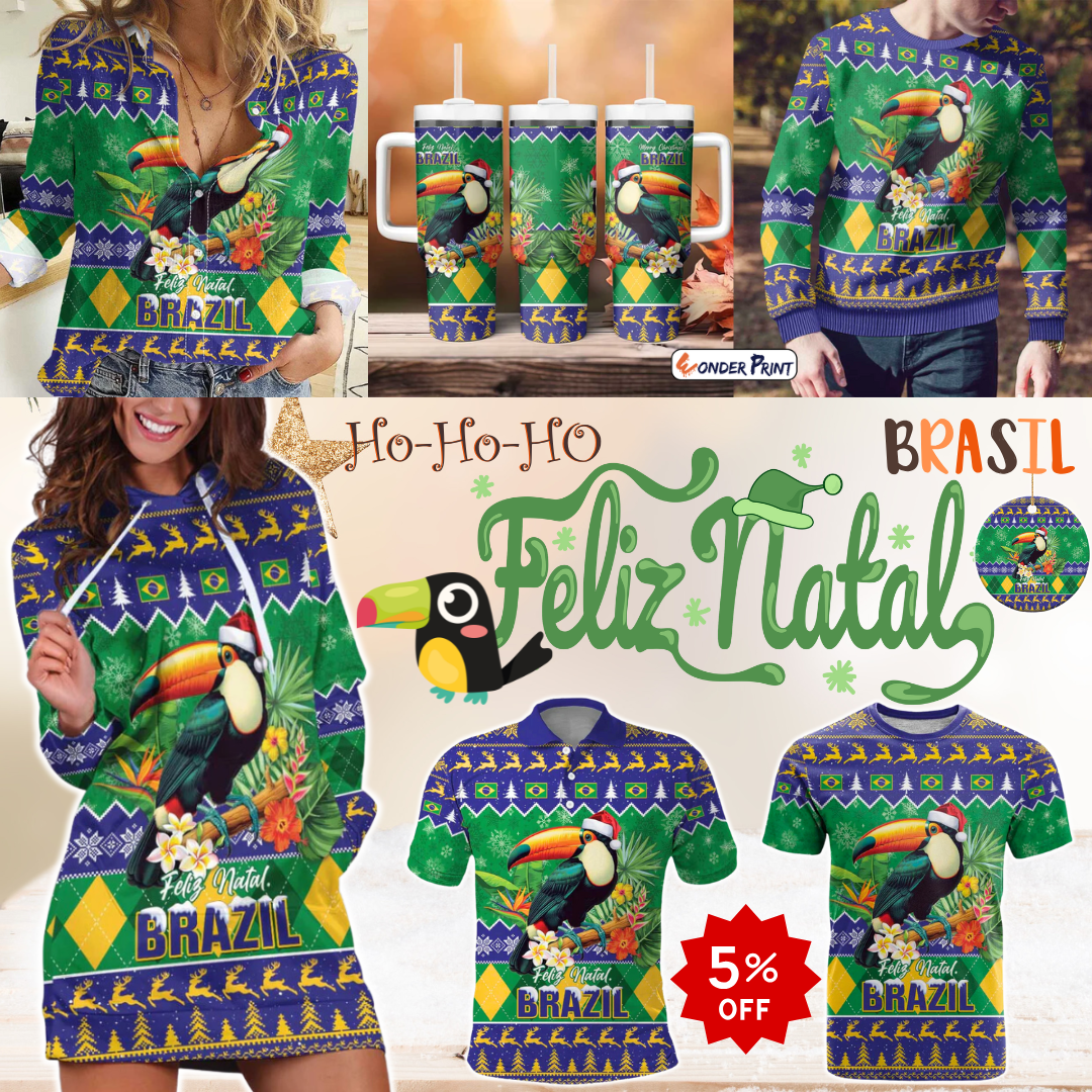 Brazil Christmas Toco Toucan Feliz Natal
