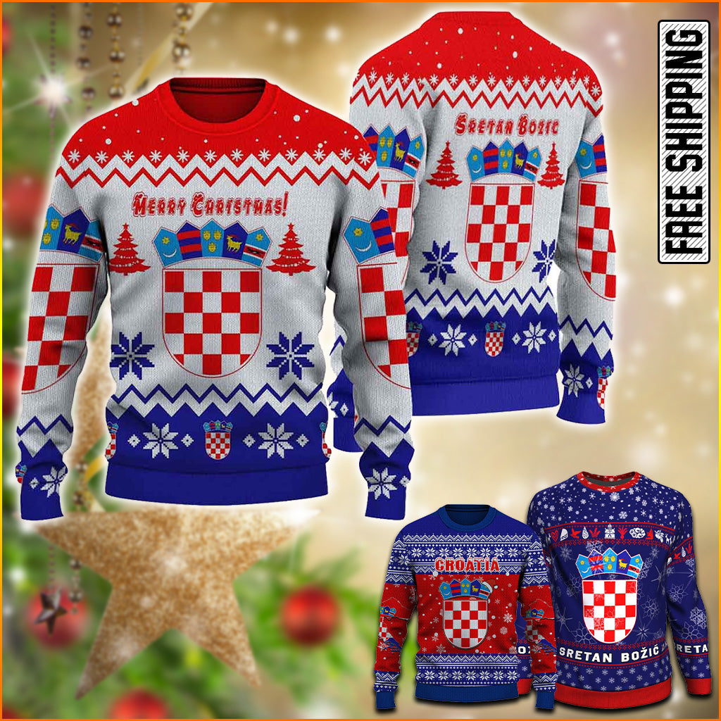 Croatia Best Selling Christmas Sweatshirt