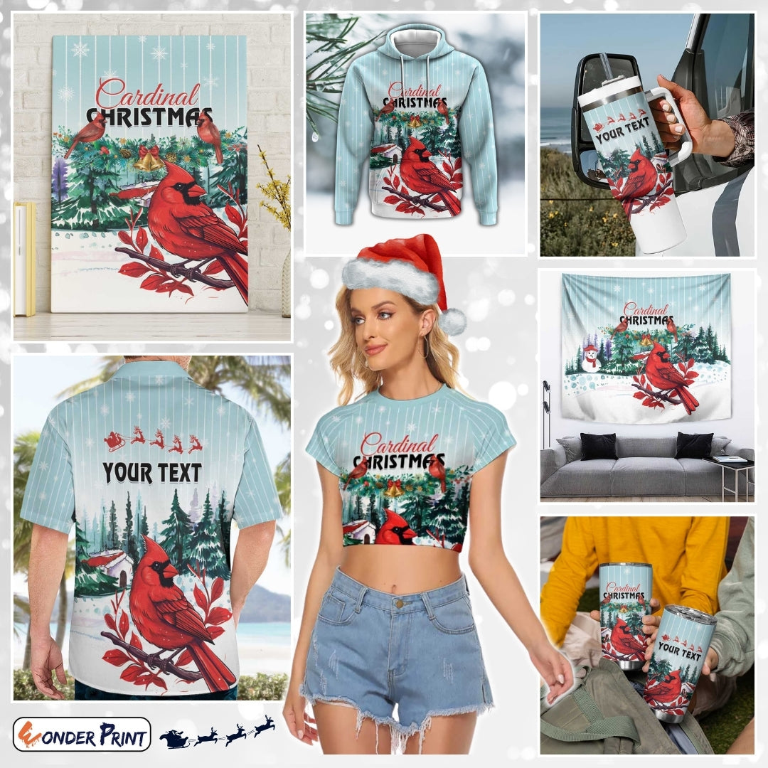 Cardinal Christmas Snowflake Xmas Tree