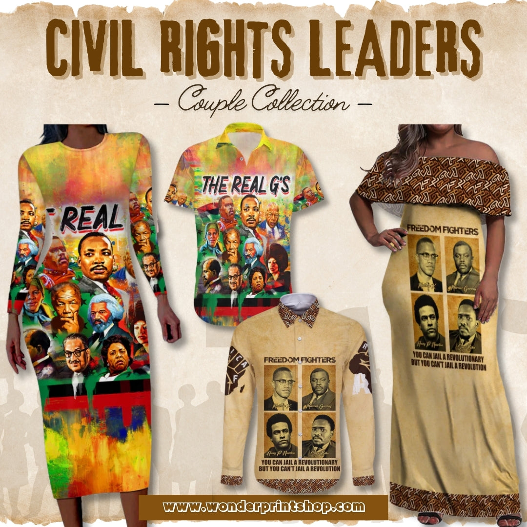 Civil Rights Leaders Couple Dress and Shirt