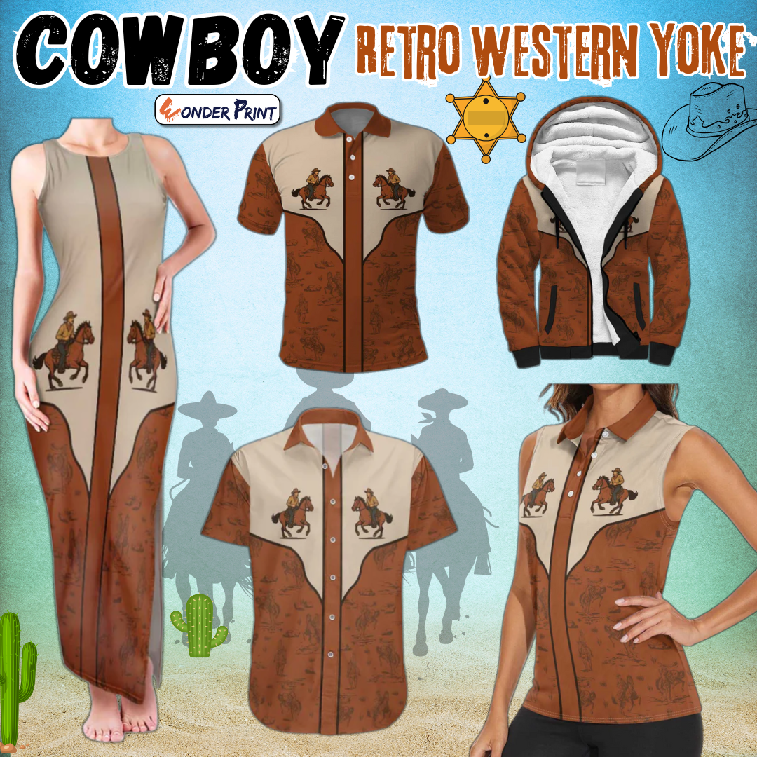 Cowboy Horse Riding Retro Western Yoke