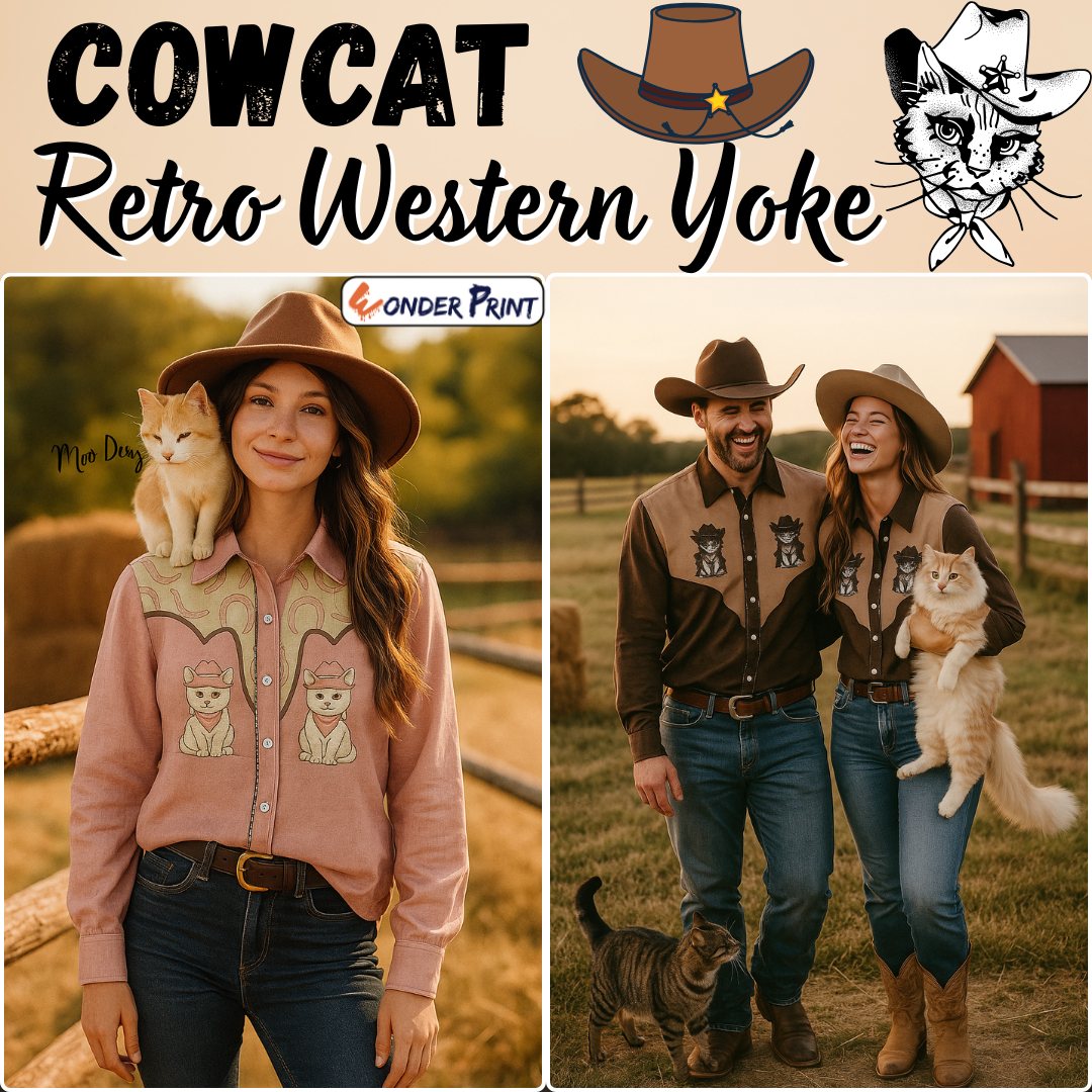 Cowcat Cowboy Cat Western Yoke