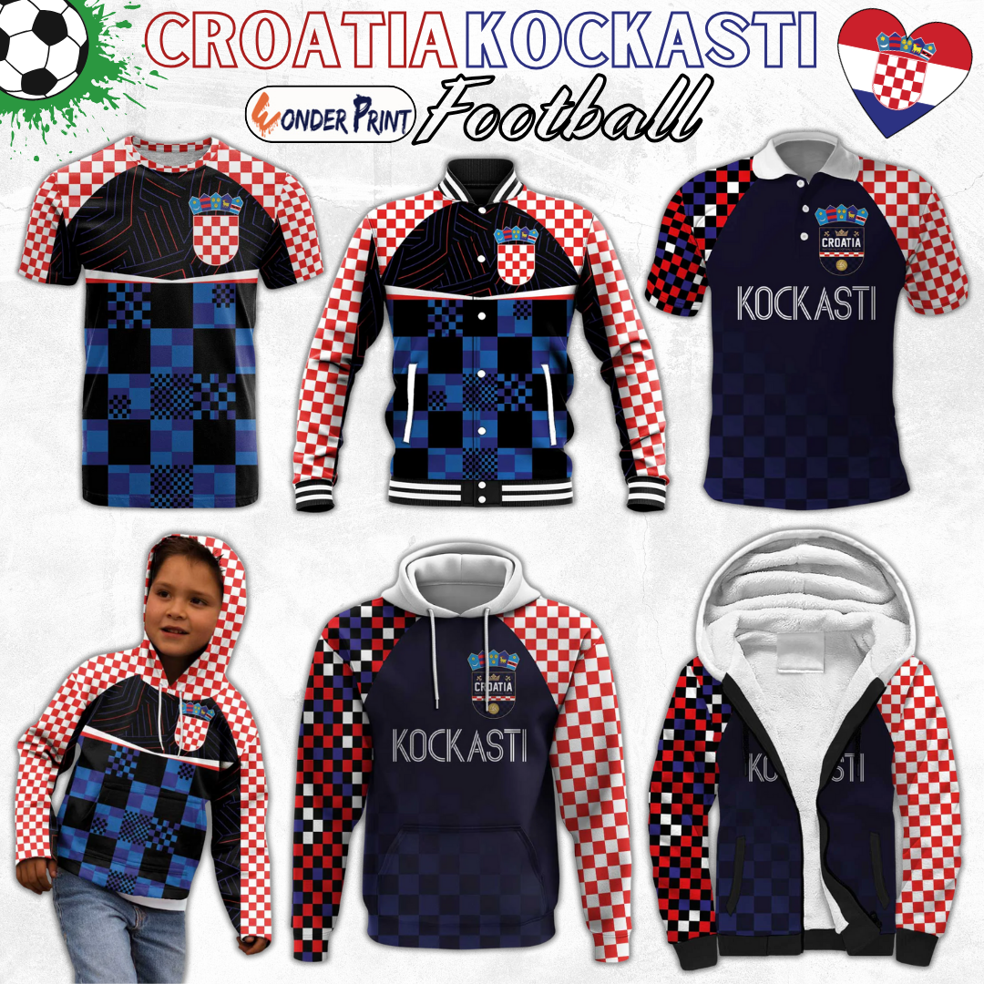 Croatia Kockasti Football Jersey Tablecloth