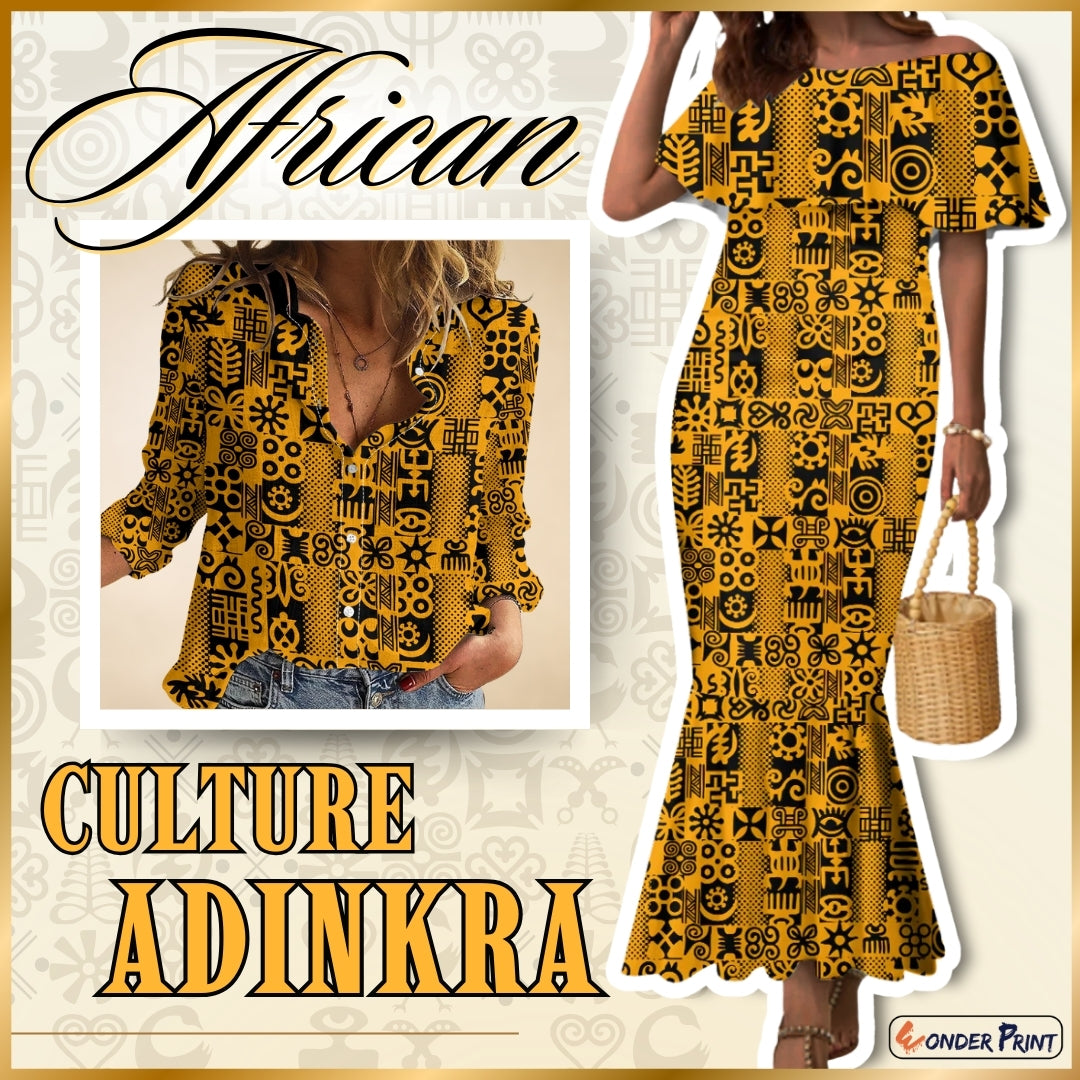 Culture Adinkra West African Yellow Art