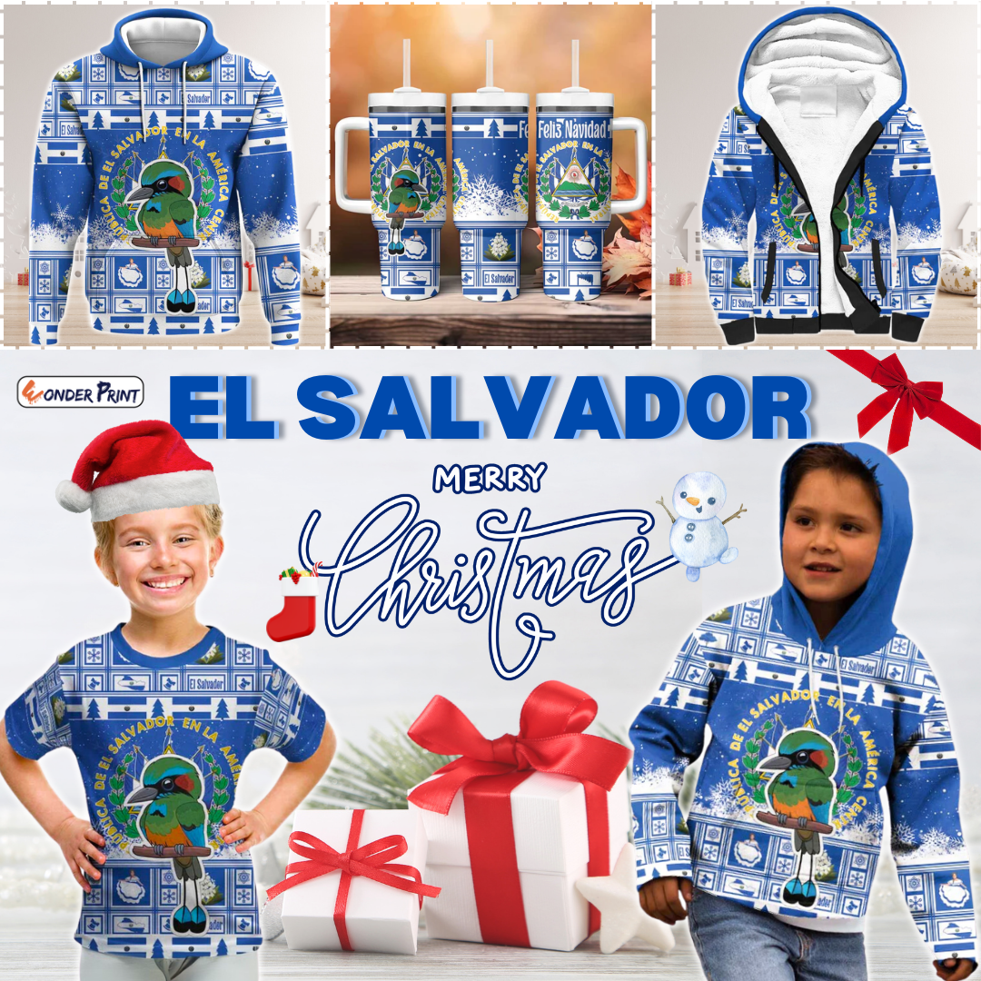 El Salvador Christmas The Torogoz Cartoon With Coat Of Arms