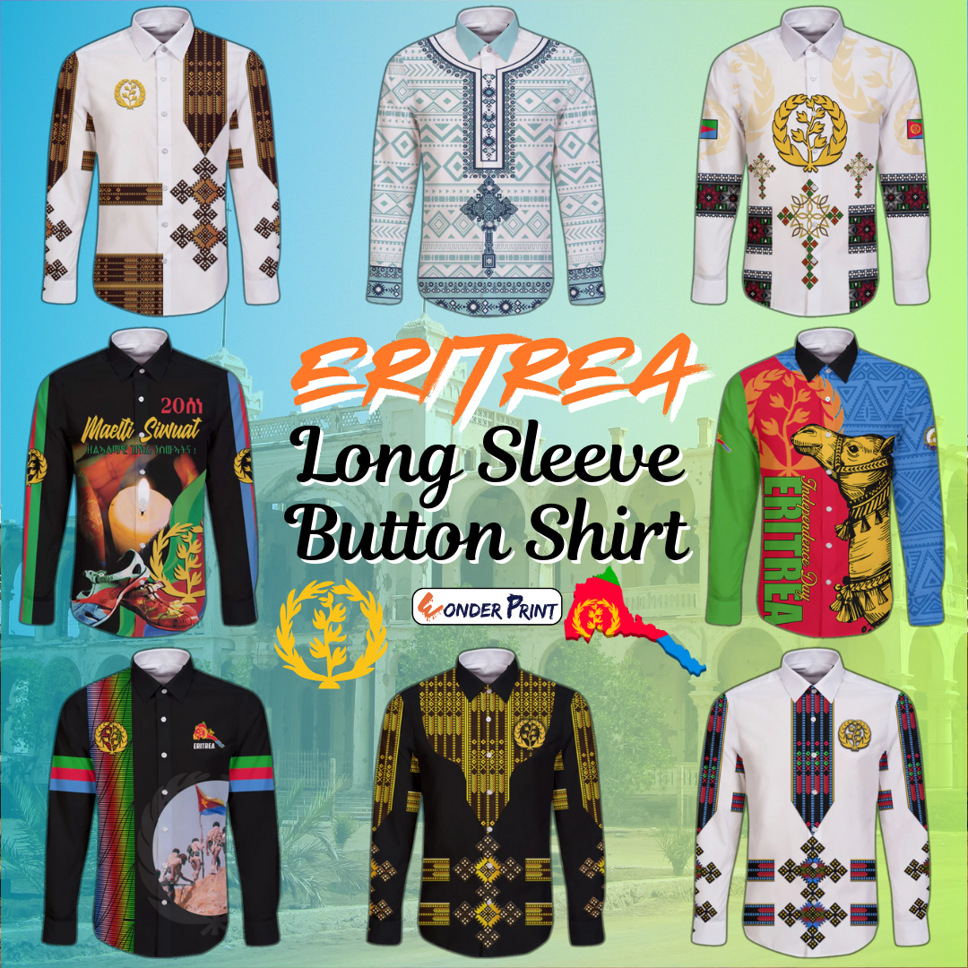 Eritrea Long Sleeve Button Shirt