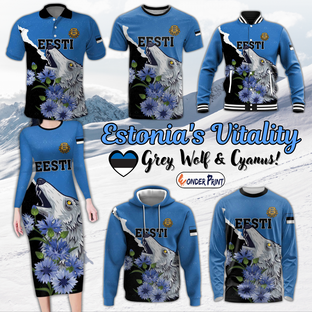 Estonia Grey Wolf Cyanus Flowers | Wonderprintshop