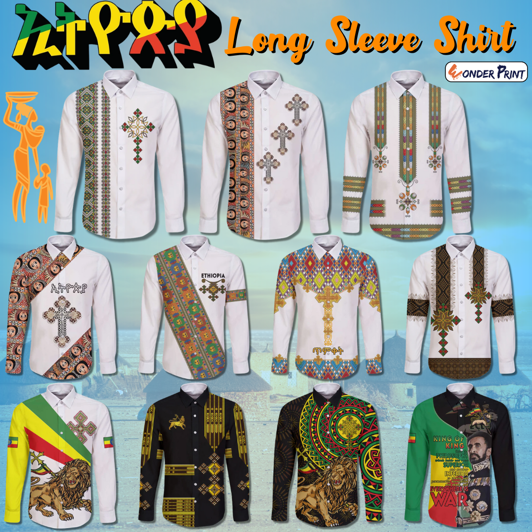 Ethiopia Long Sleeve Button Shirt