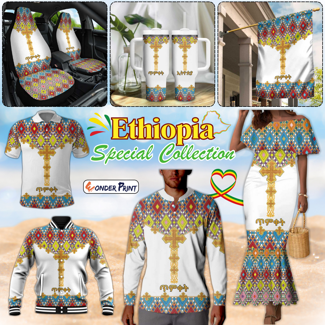 Ethiopian Epiphany Cross Mix Tilet Pattern