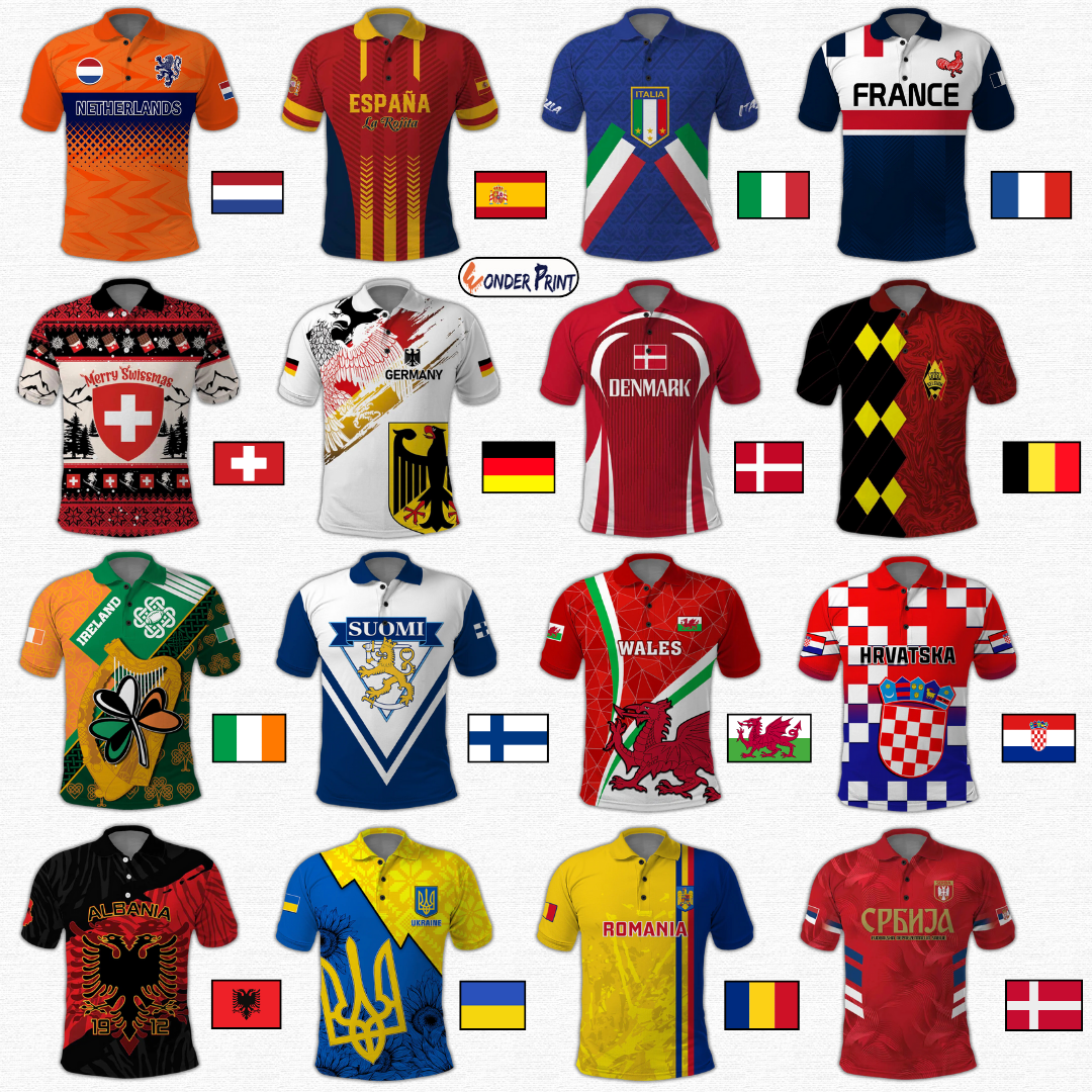 Europe 44 Countries Polo Shirt