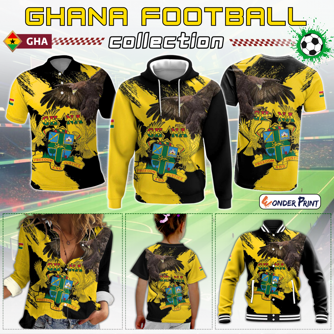 Ghana Eagle Coat Of Arms Grunge Style
