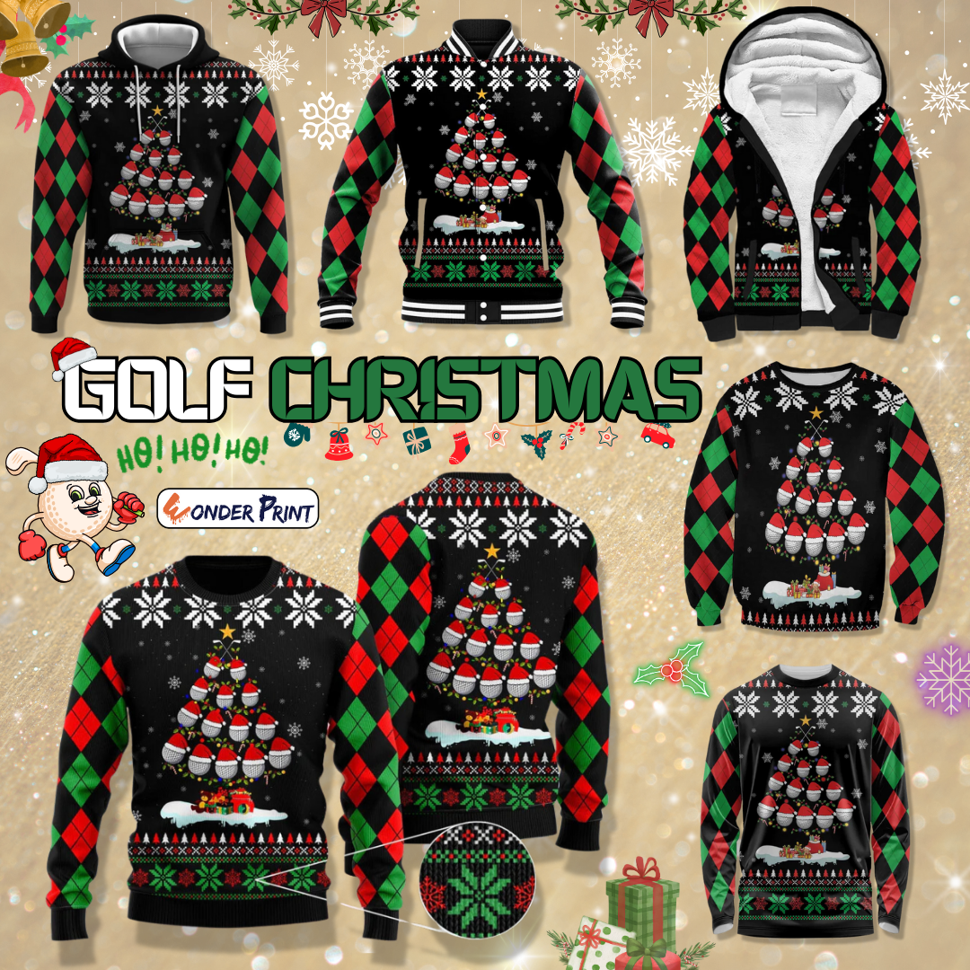 Golf Christmas Tree Snow