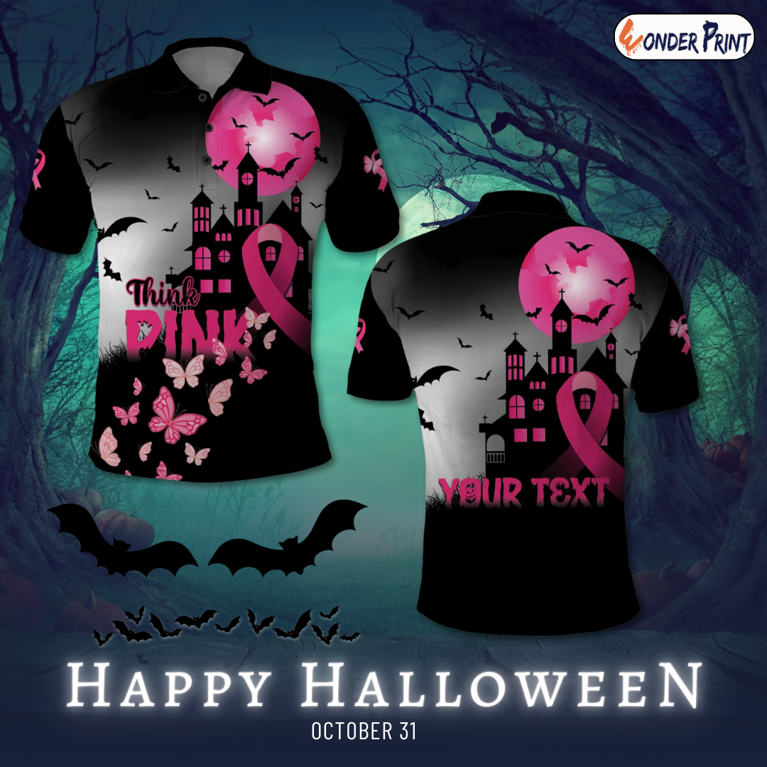 At Halloween We Think Pink Pink Ribbon Butterflies