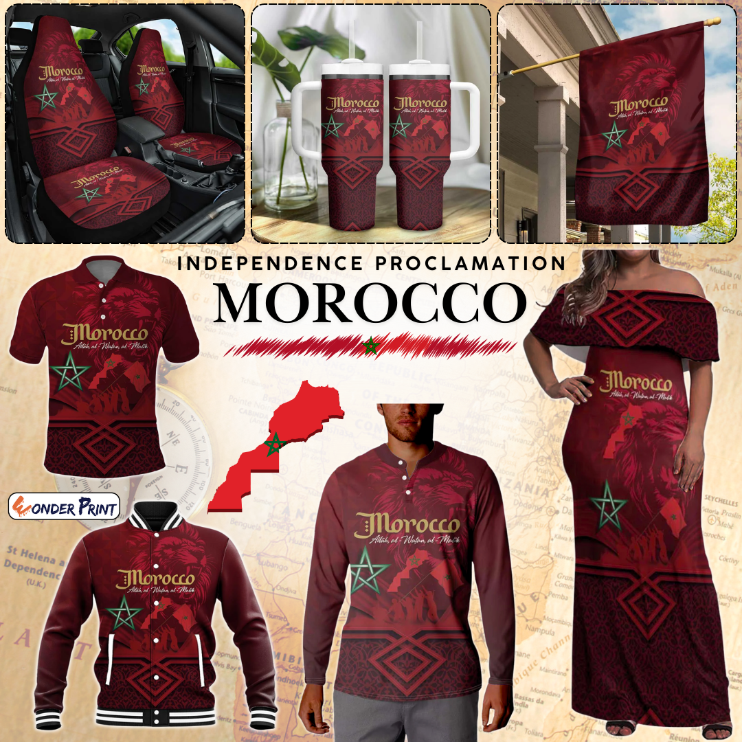 Happy Morocco Proclamation Day Barbary Lion Roar