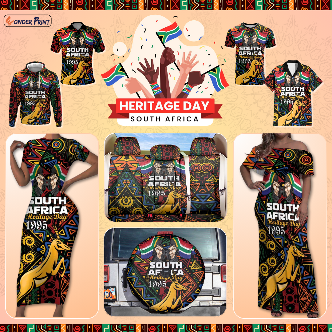South African Heritage Day Springbok African Pattern