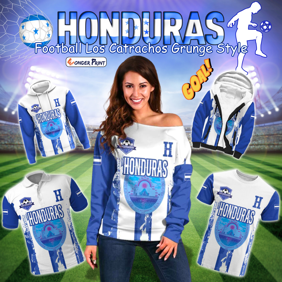 Honduras Football Los Catrachos Grunge Style