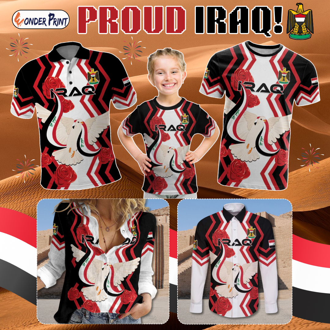 Iraq Independence Day Dove Carrying Flag