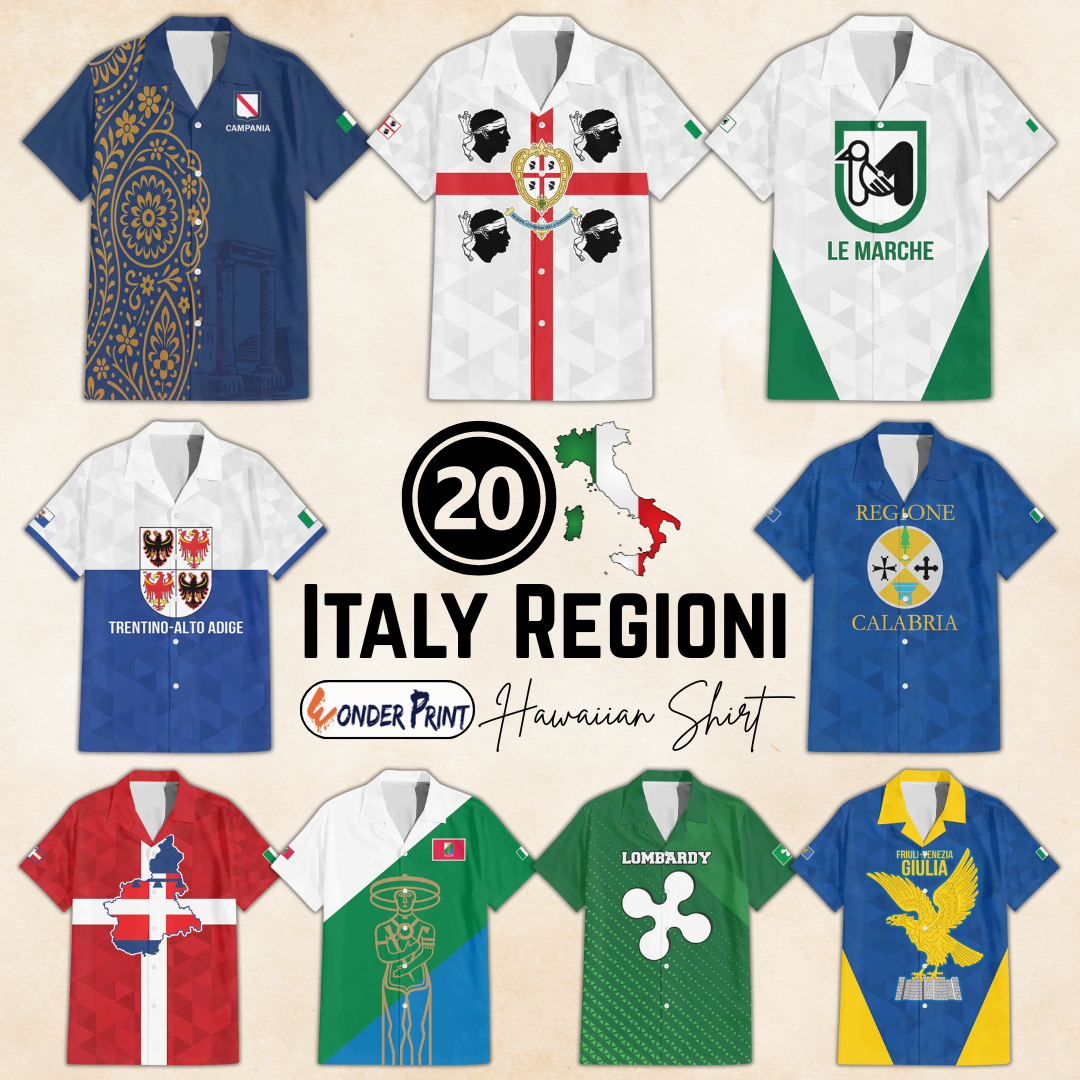 Italy Regioni Hawaiian Shirt