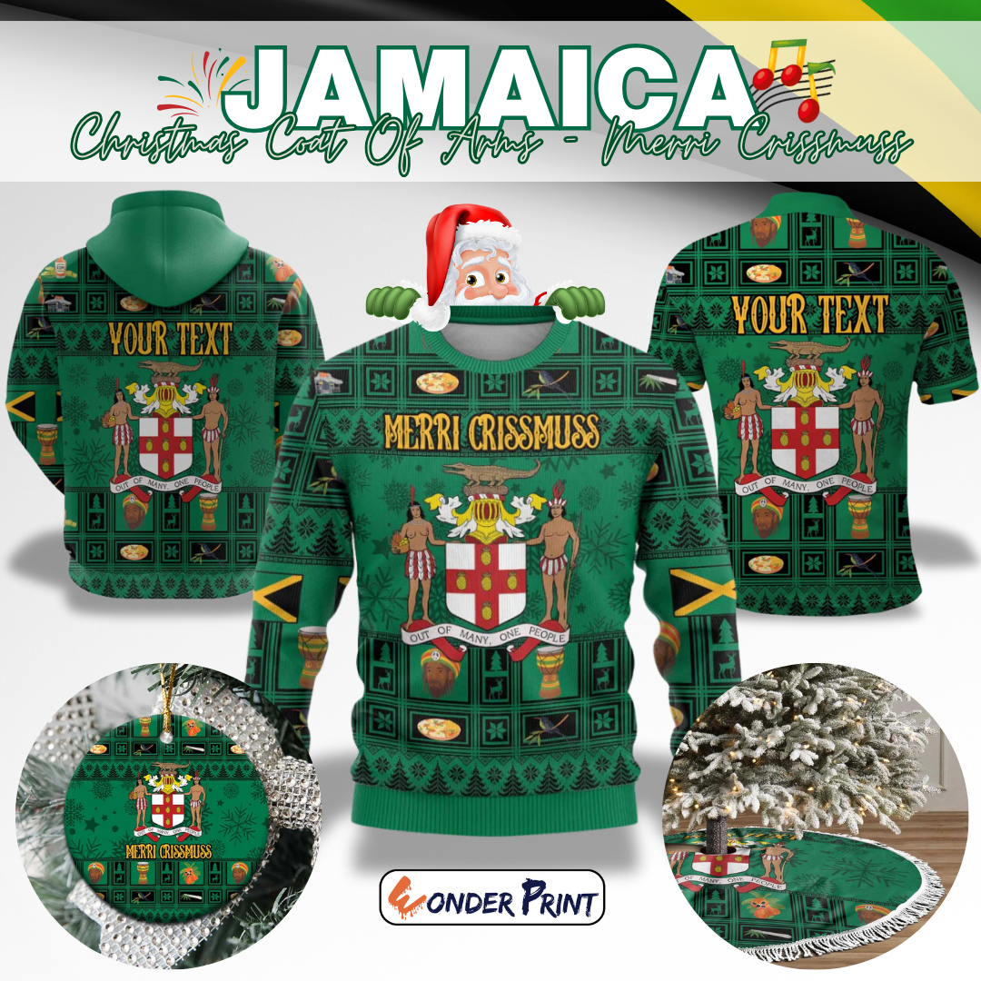 Jamaica Christmas Coat Of Arms - Merri Crissmuss