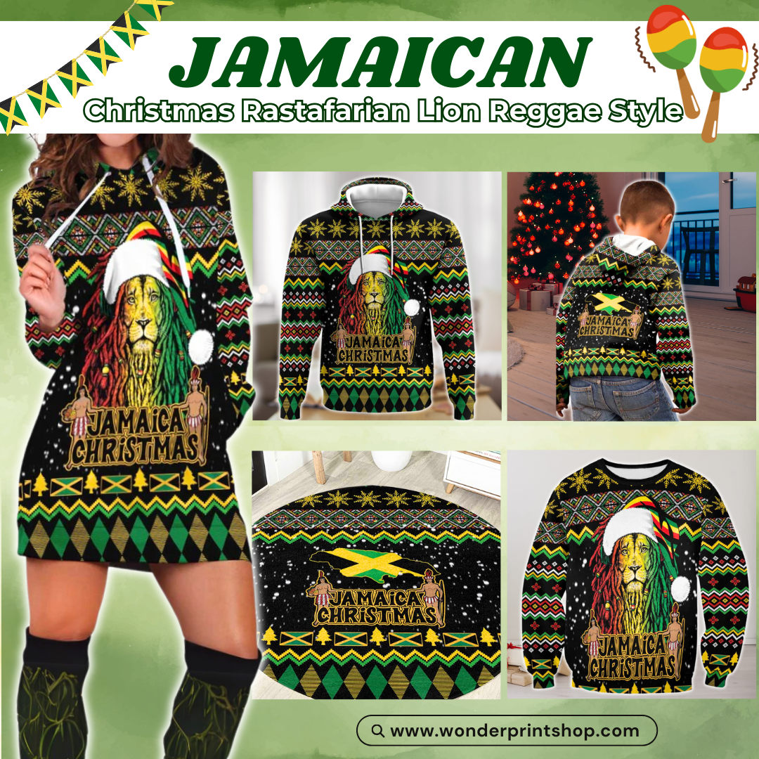 Jamaican Christmas Rastafarian Lion Reggae Style