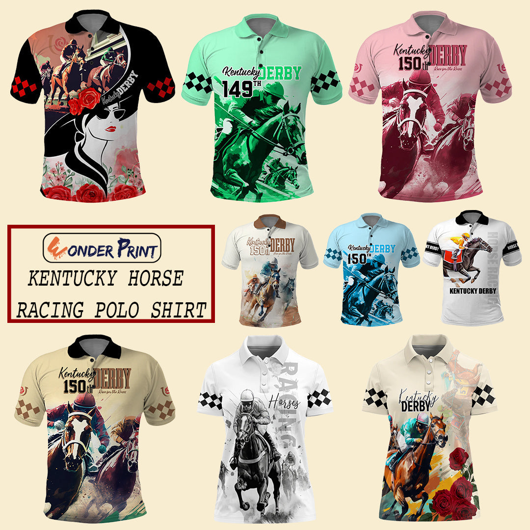 Kentucky Horse Racing Polo Shirt