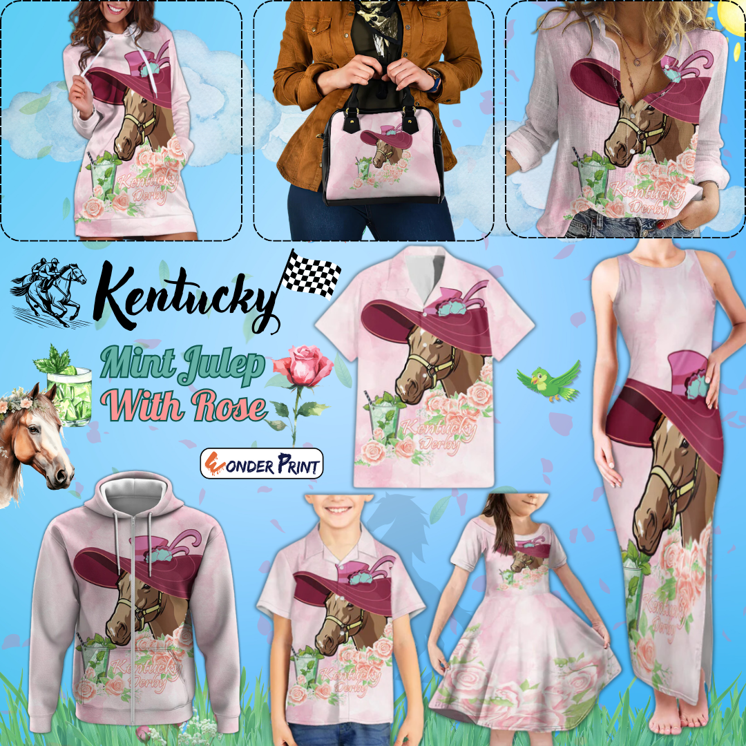 Kentucky Horse Racing Mint Julep With Roses