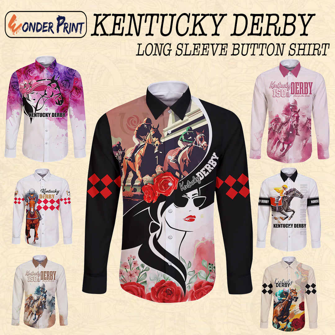 Kentucky Horse Racing Long Sleeve Shirt