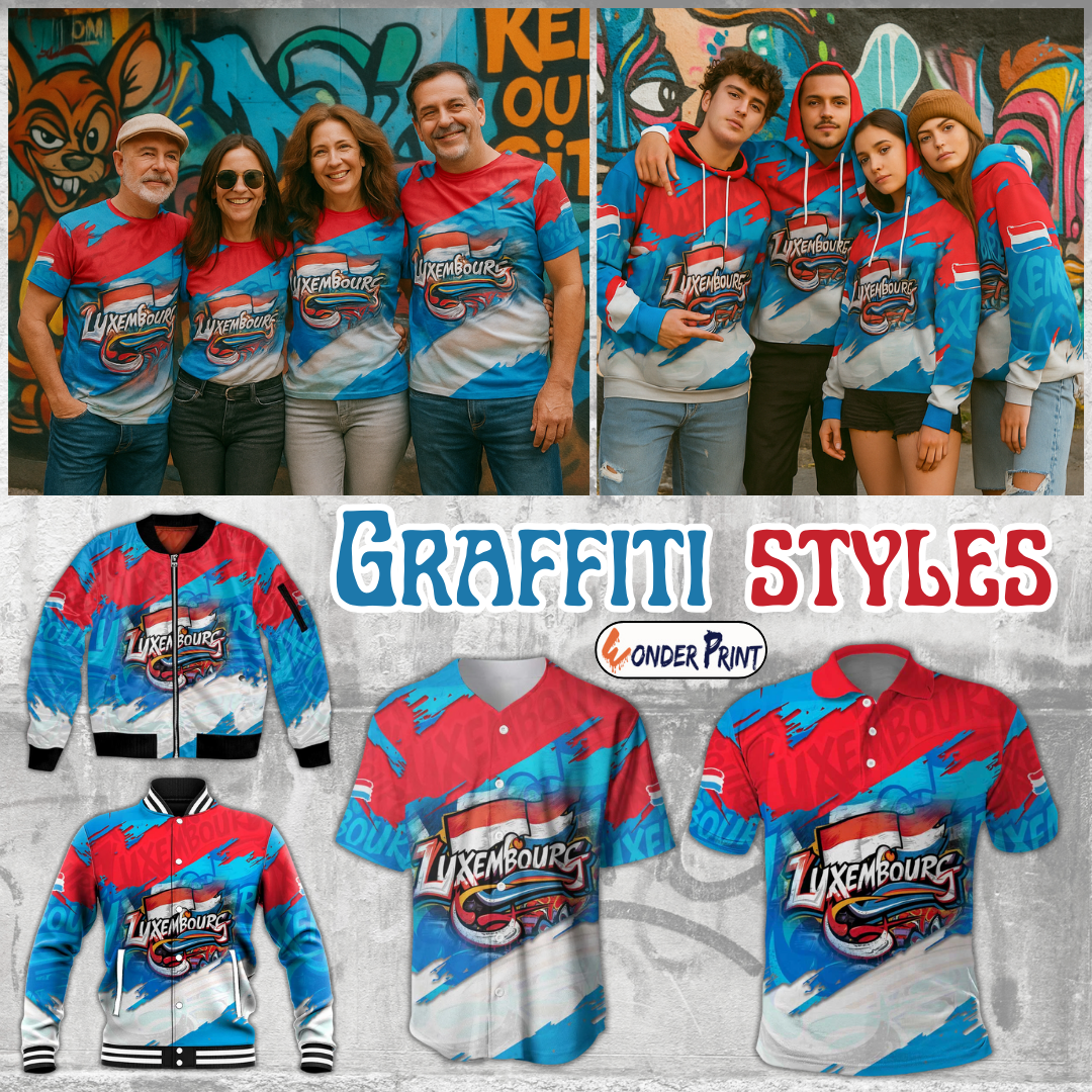 Luxembourg Colorful Graffiti Street Art Design