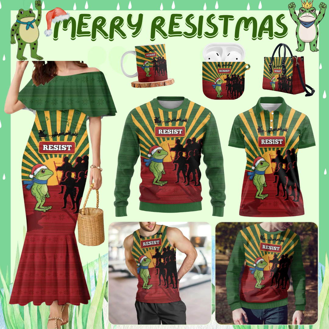 Merry Resistmas Resist Portland Frog