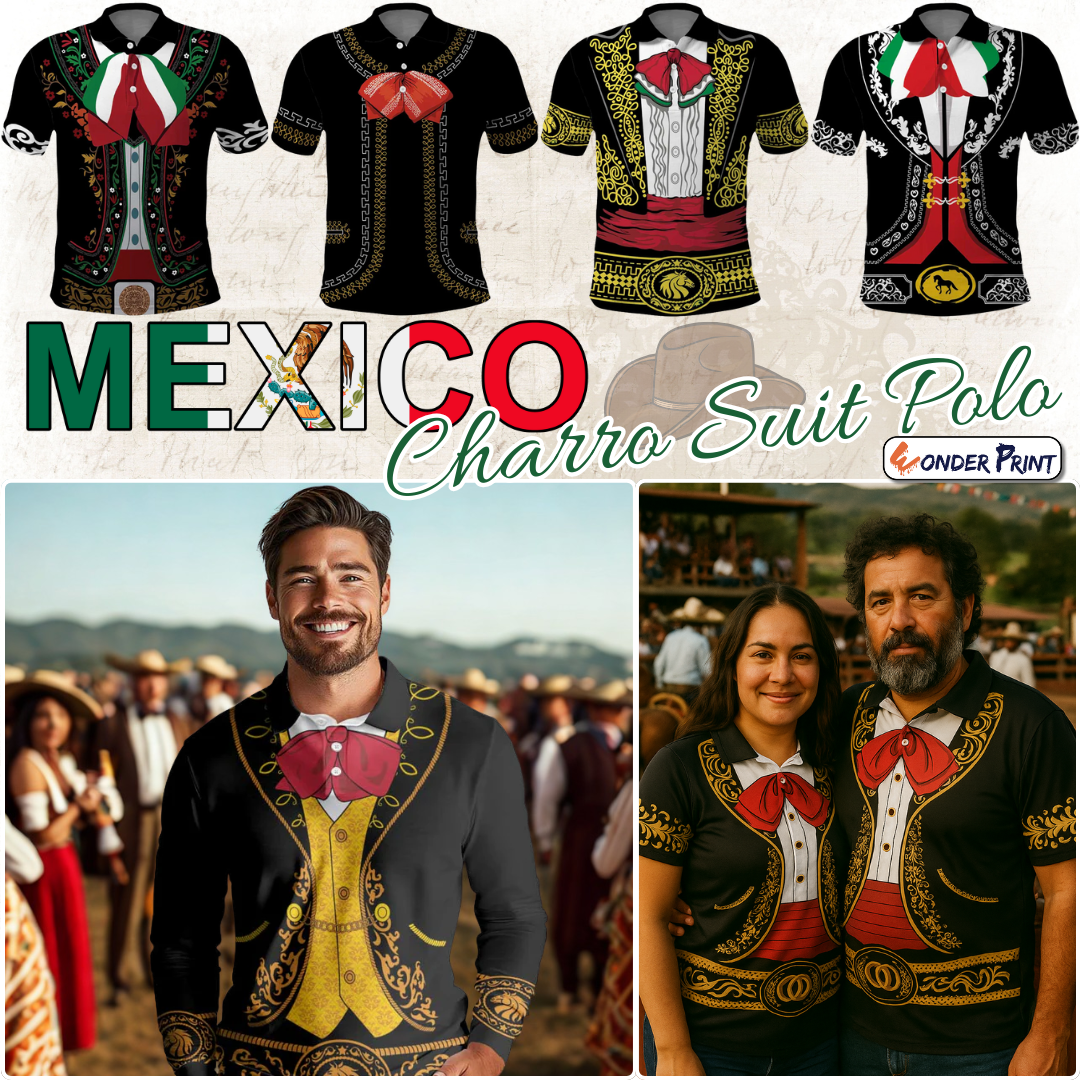 Mexico Charro Suit Polo Shirt