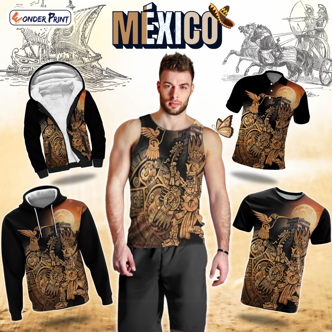 Mexico Warrior Huitzilopochtli With Aztec Hummingbird