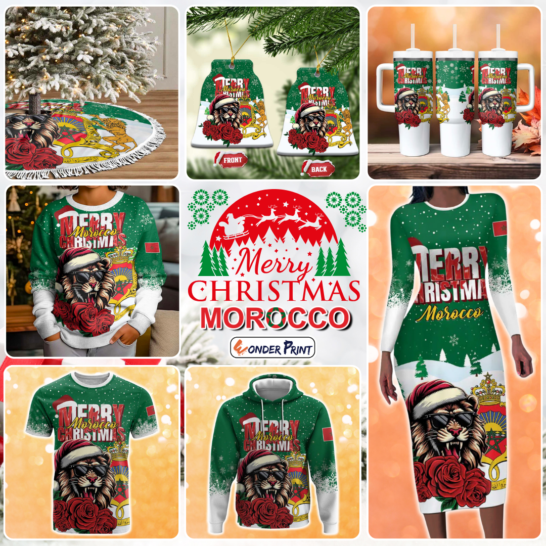 Morocco Christmas Santa Lion With Rose