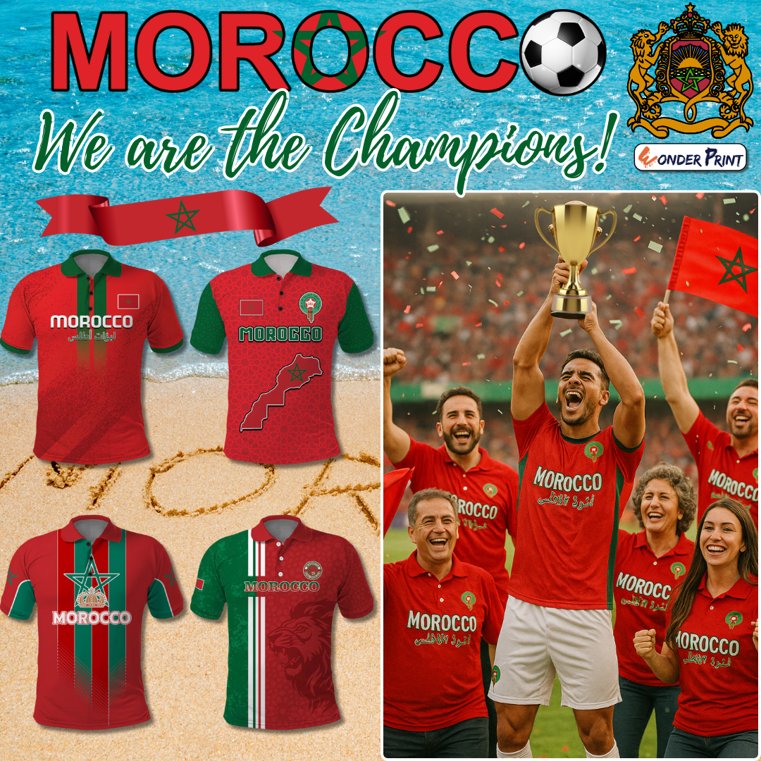 Morocco Football Polo Shirts