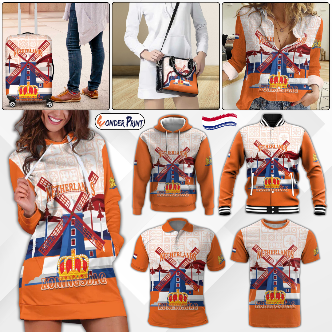 Netherlands King's Day Windmill With Nederland Pattern