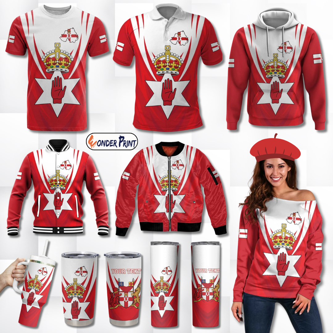 Northern Ireland Coat Of Arms With Map