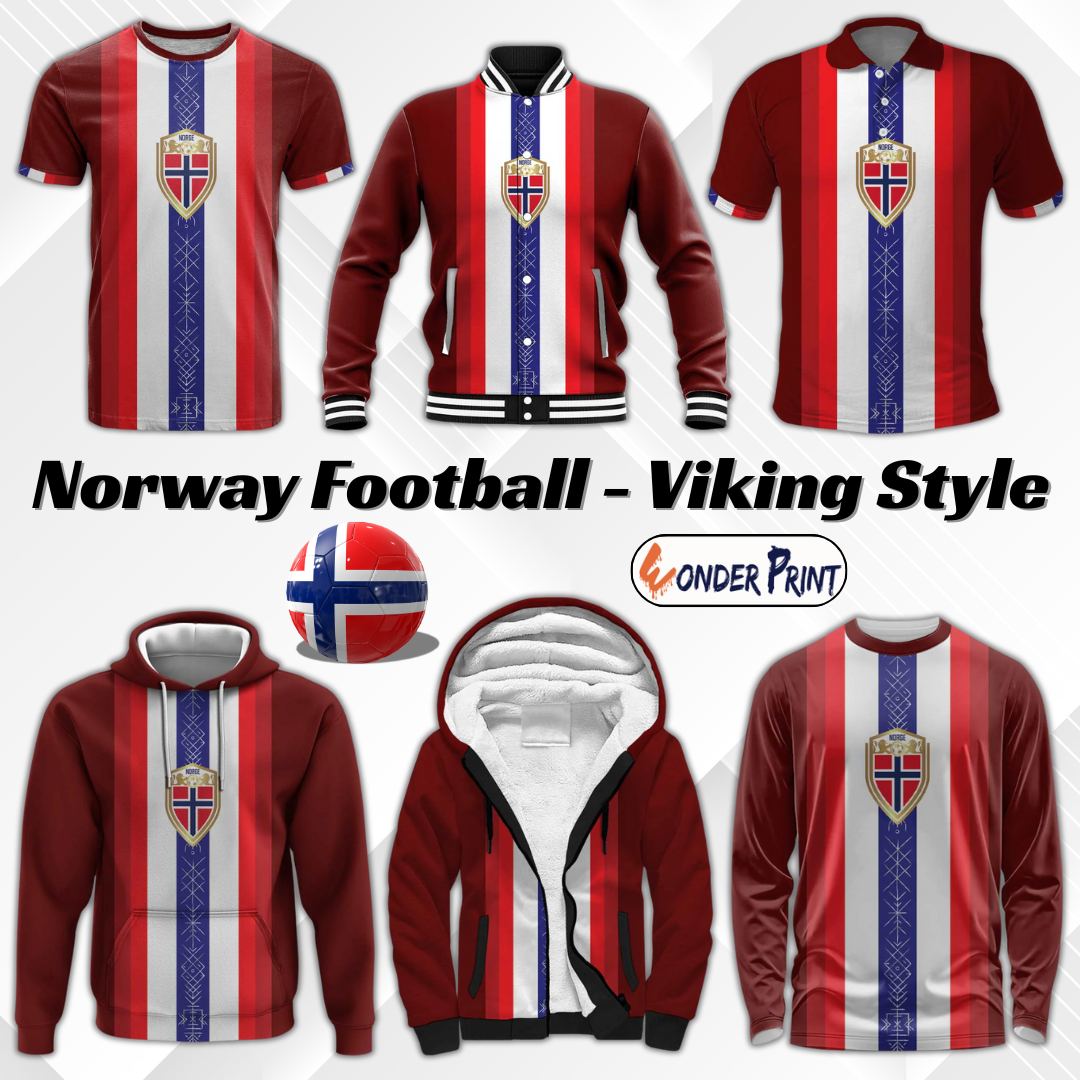 Norway Football Norwegian Stripes-Viking Style