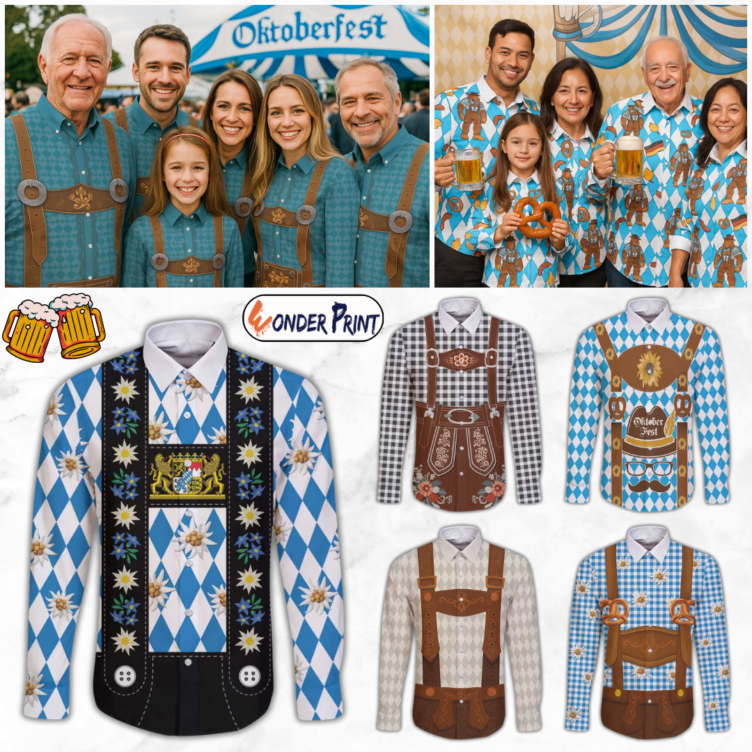 Oktoberfest Long Sleeve Button Shirt
