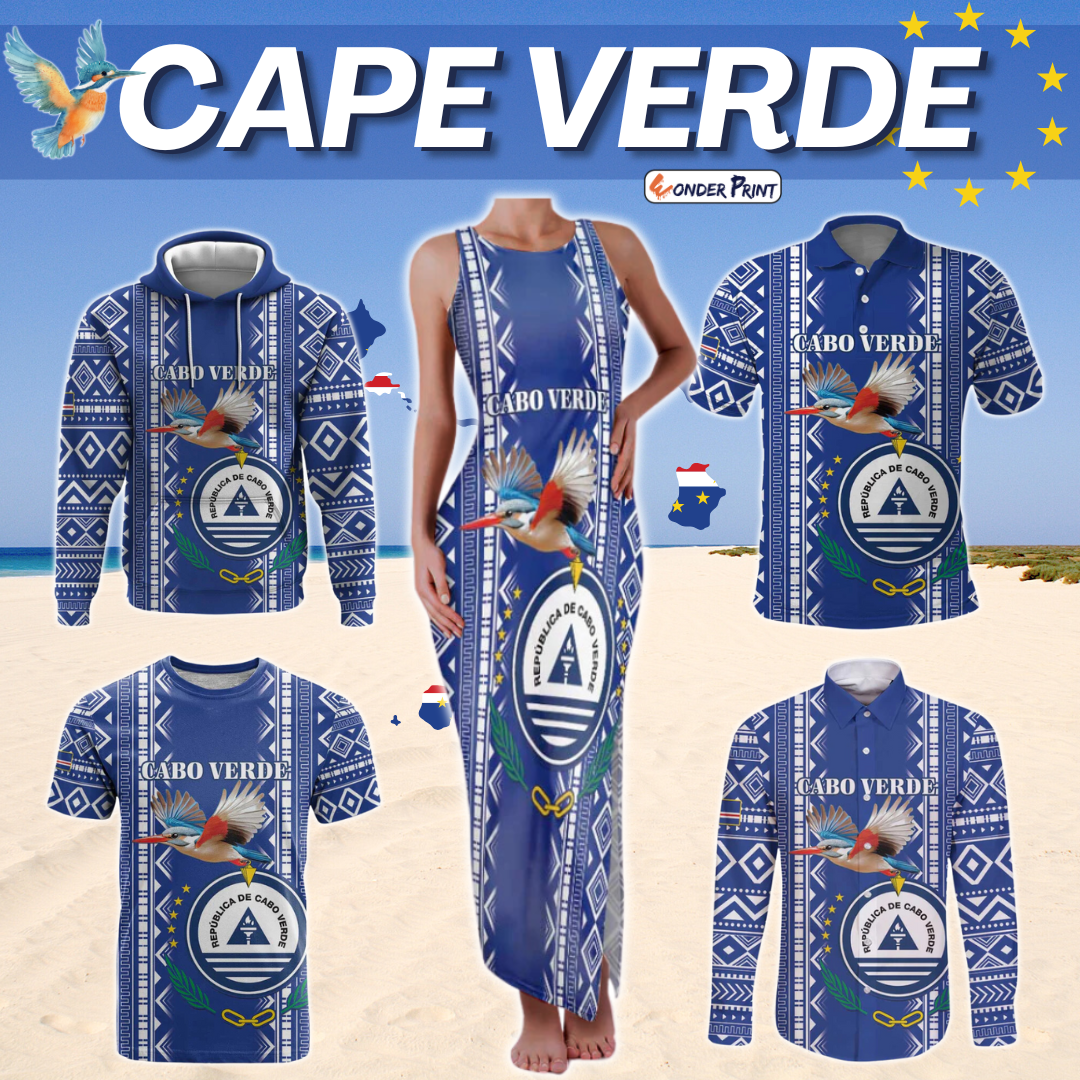 Personalised Cape Verde Grey Headed Kingfisher - Coat Of Arms