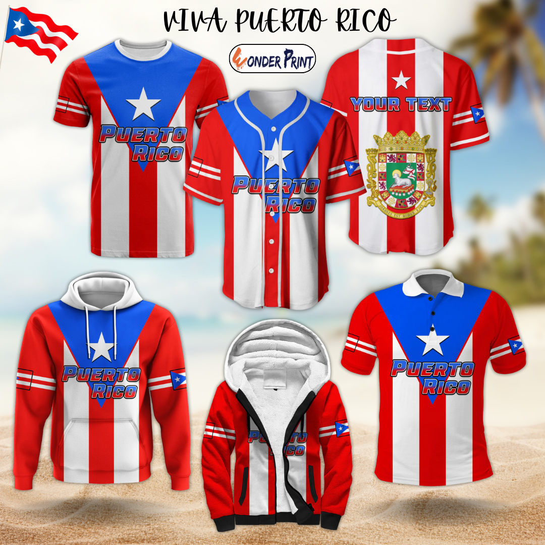 Puerto Rico Coat Of Arms Mix Flag